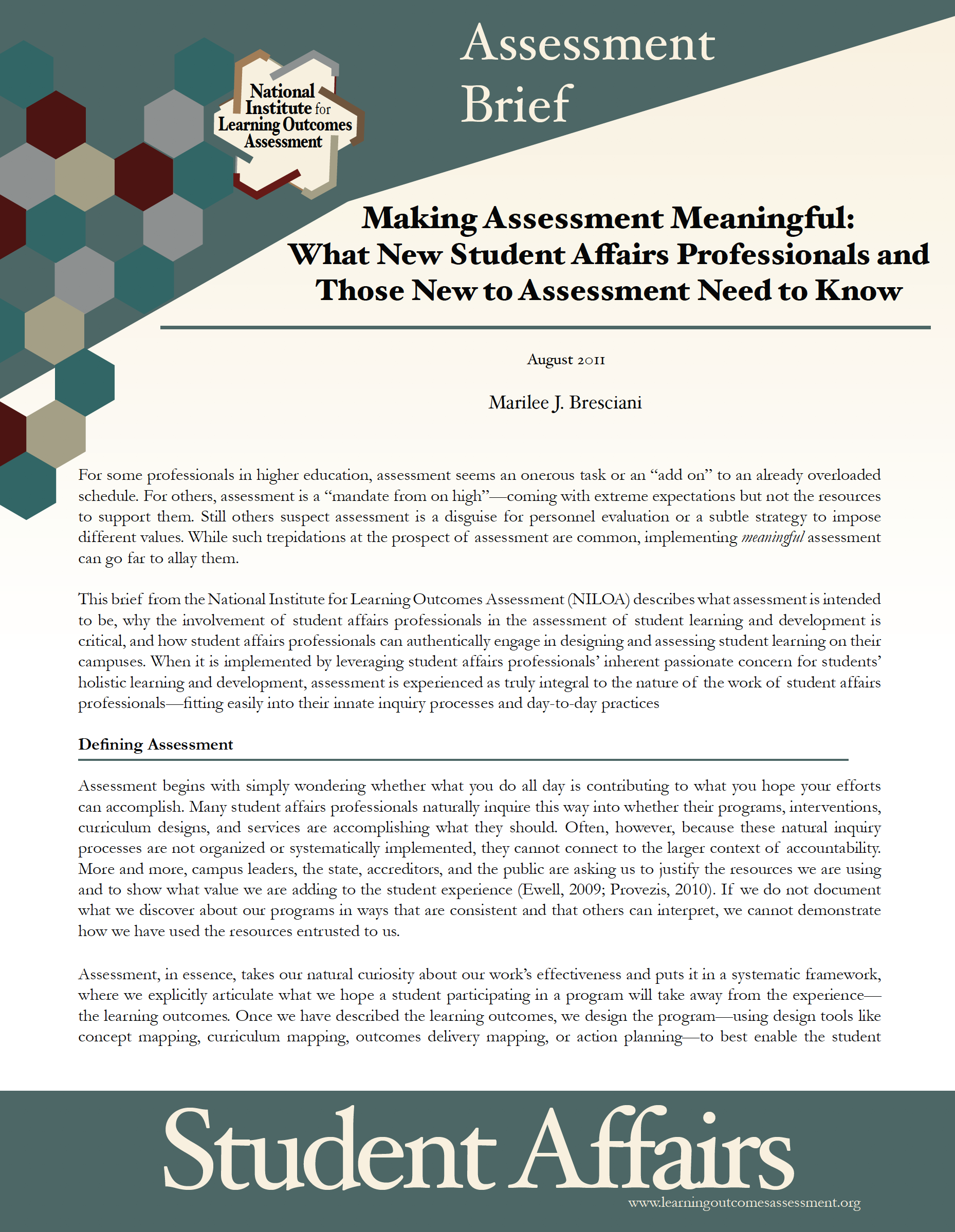 New Assessment? -